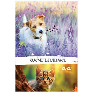 Kalendar "Kućni ljubimci 2025" 13 listova, spirala