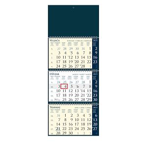 Kalendar trodjelni SIRIO dark blue, 3 dijela spirala